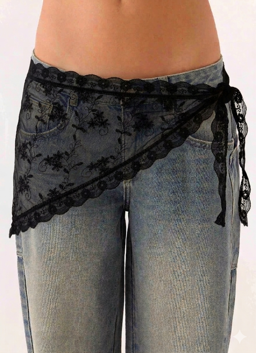 Lace scarf (mesh tulle)