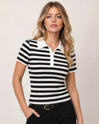 striped polo top