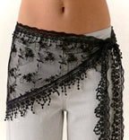 Lace scarf (fringe tulle)