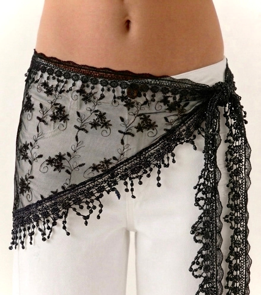 Lace scarf (fringe tulle)