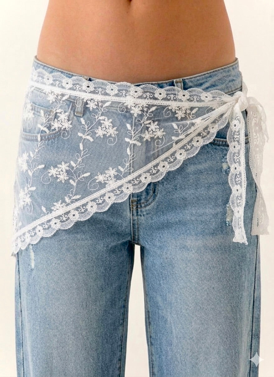 Lace scarf (mesh tulle)