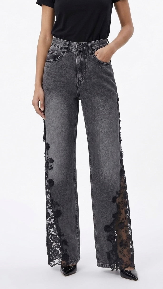Lace pants (jeans)
