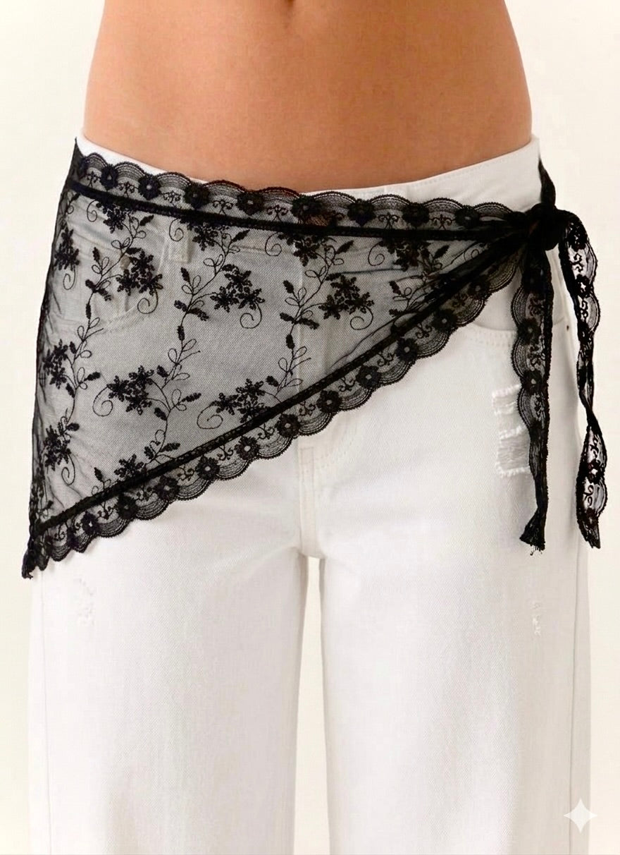 Lace scarf (mesh tulle)
